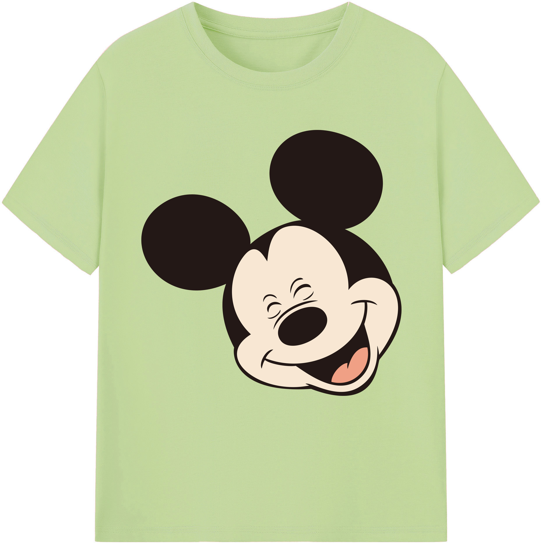 （画像用） ミッキーマウス Mickey Mouse 綿100％半袖Tシャツ（フロントプリント）